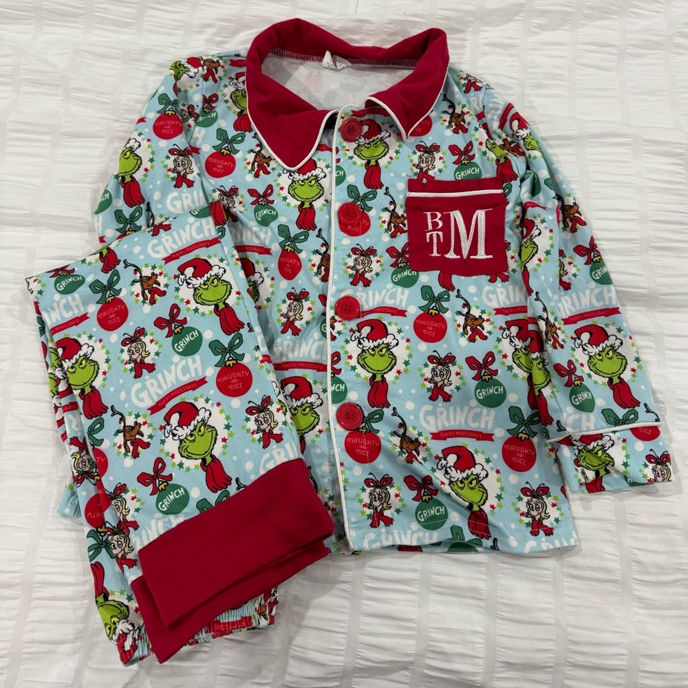 BTM grinch pajamas size 5/6T boutique